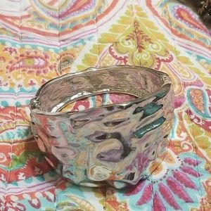 Hammer metal cuff bracelet